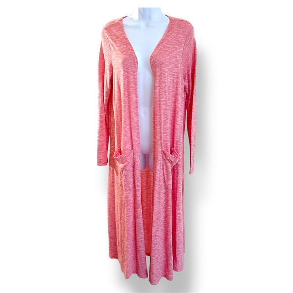 LuLaRoe Cardigan Medium – Long Sleeve Open Front Duster w/ Pockets - Picture 1 of 5